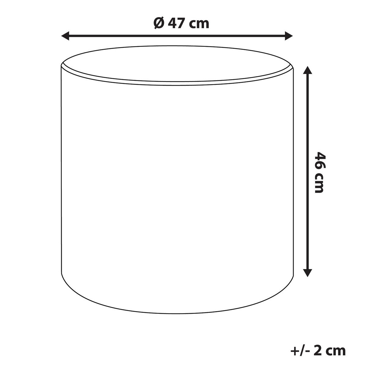 POUF Olivgrün Lovett - Grün, Textil (47/46/47cm) - Beliani