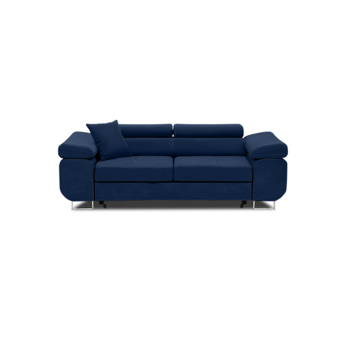 SOFA 2-SITZER MIT SCHLAFFUNKTION RIGATTO Dunkelblau - Dunkelblau, Textil (100/71/209cm) - Mebligo