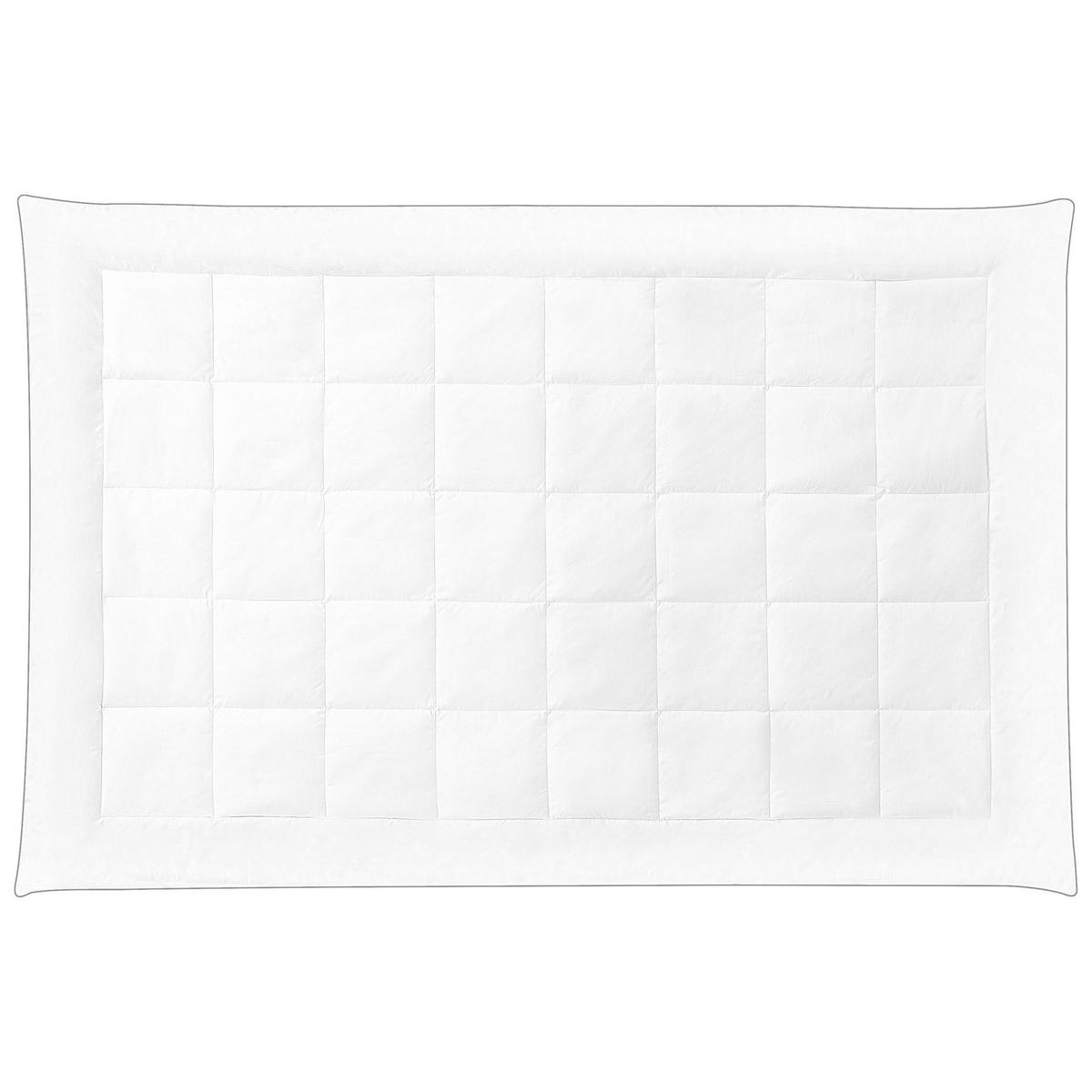 PŘIKRÝVKA Mikrofaser Středně teplá 135/200 cm Koutra - bílá, textil (200/135cm) - Beliani