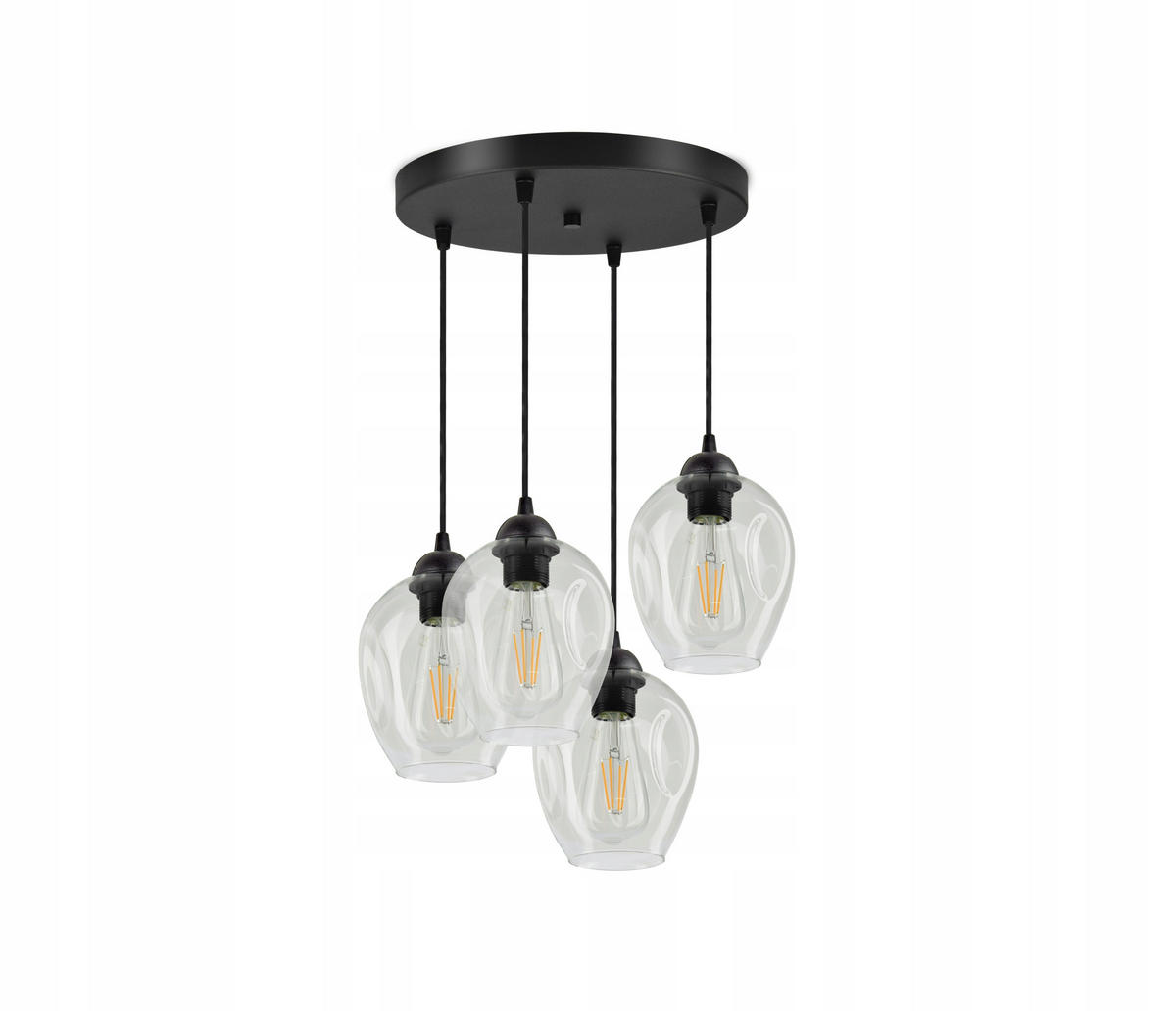 PENDELLEUCHTE Hegel - Transparent/Schwarz, Glas/Metall (35/35/80cm) - kiki design