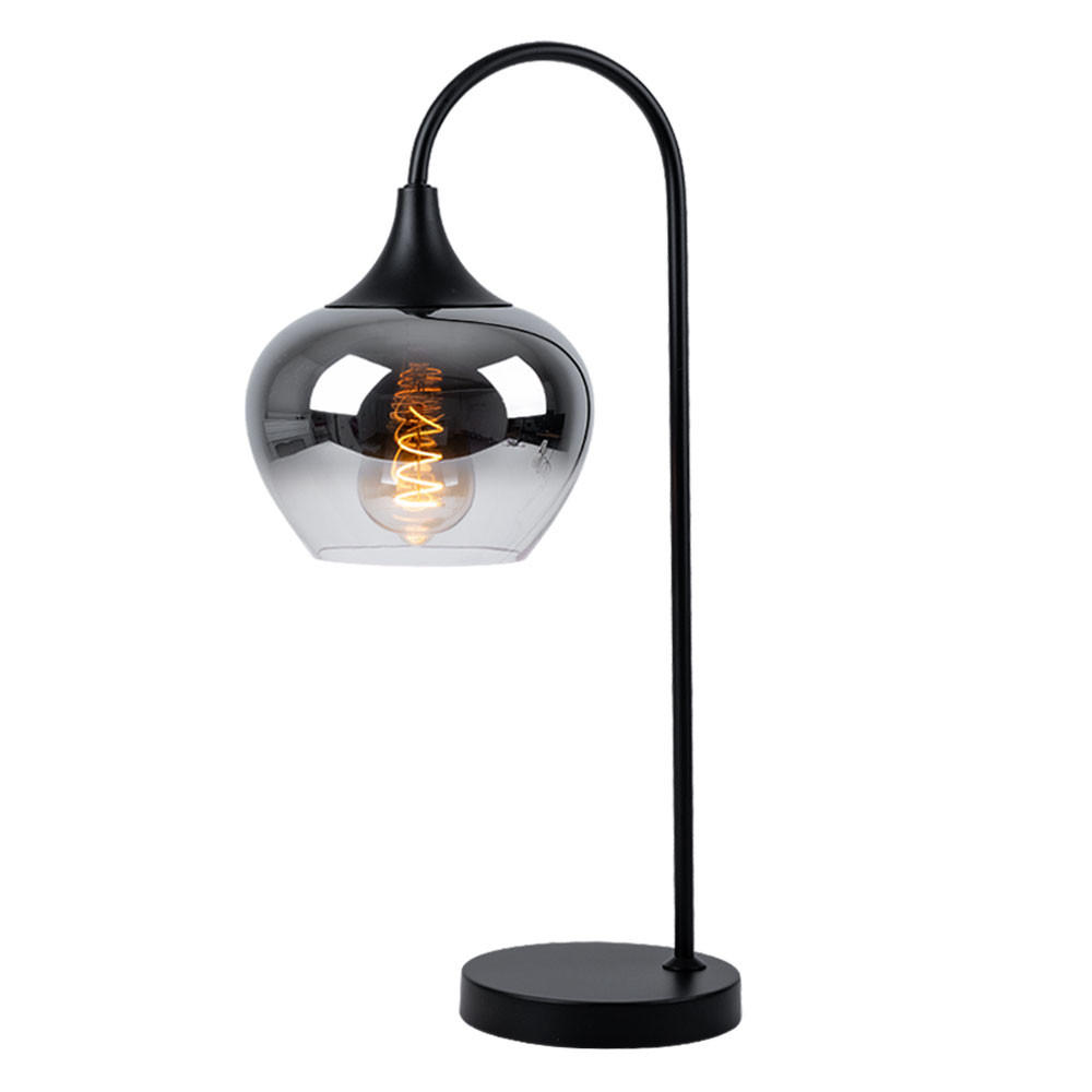 LED TISCHLEUCHTE MAXY Schwarz Metall Glas - Schwarz, Glas (27.5/18/54cm) - Globo Lighting