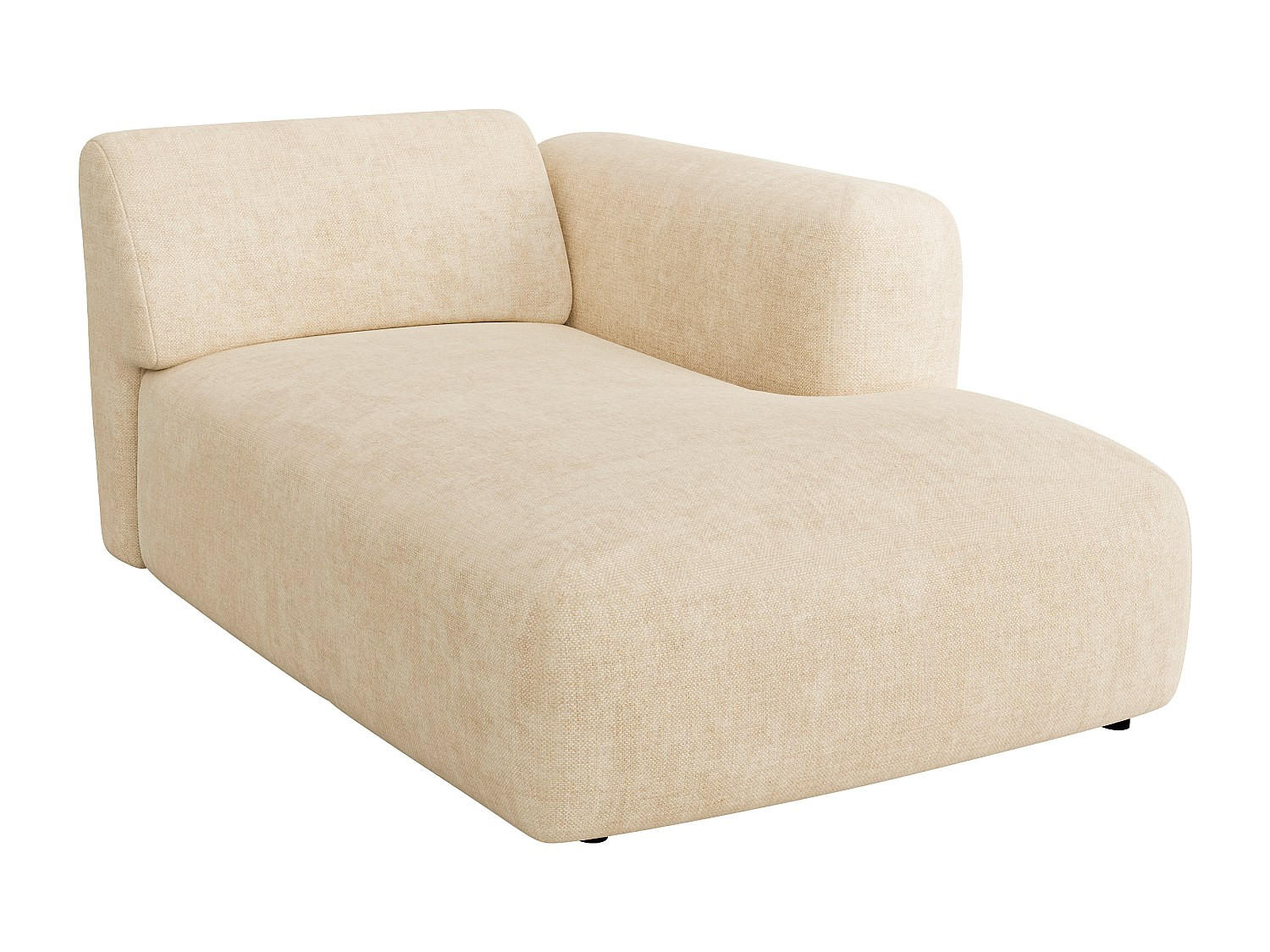 RECAMIERE ohne Schlaffunktion - 1 Person - stoff - beige Pogni - Beige, Textil (108/73/163cm) - Vente-Unique