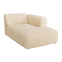 RECAMIERE ohne Schlaffunktion - 1 Person - stoff - beige Pogni - Beige, Textil (108/73/163cm) - Vente-Unique