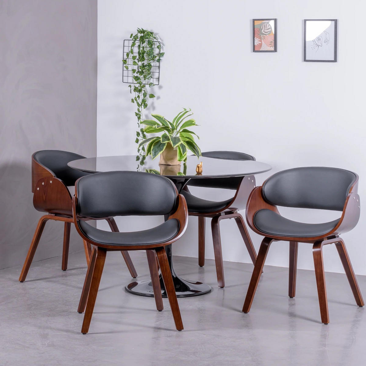 STUHL Holz Schwarz - Schwarz, Holz (58/76/49cm) - Nest Dream