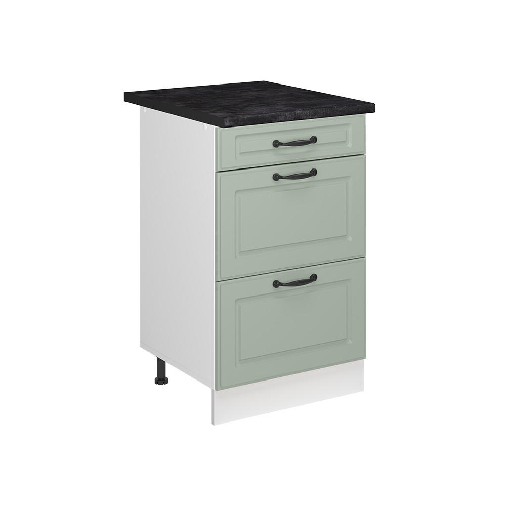Vicco Küchenunterschrank Grün, Weiß 50x81.6x60 cm