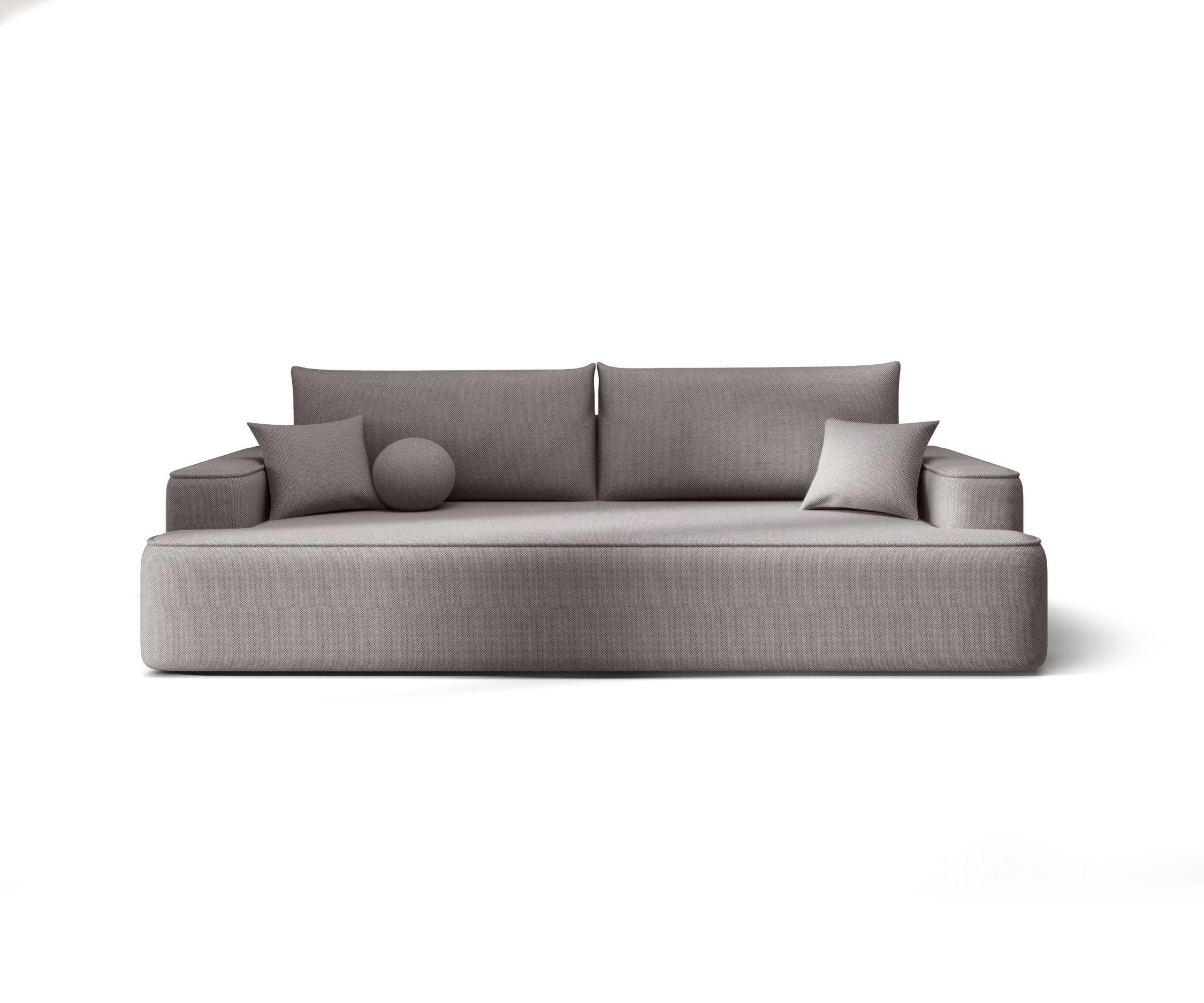 SOFA mit Schlaffunktion FIGO Curio 83 - Grau, Textil (250/75/150cm) - Bedante
