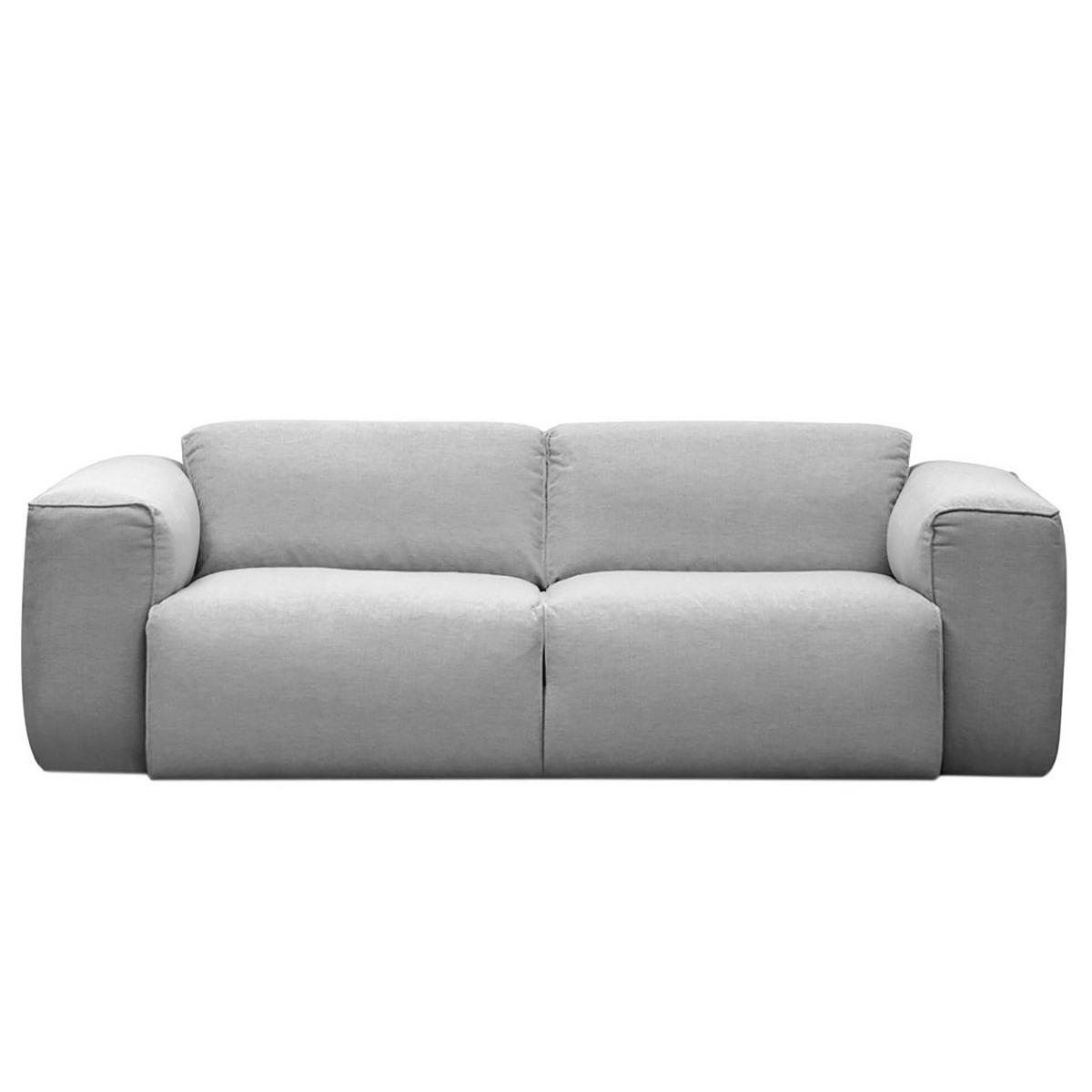 2-SITZER SOFA - Schwarz/Hellblau, Kunststoff/Textil (220/71/102cm) - home24