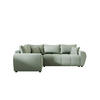ECKSOFA MOLISA L PLUS Cosmic 16 Links mit Schlaffunktion - Hellgrün, Textil (235/175cm) - Bedante