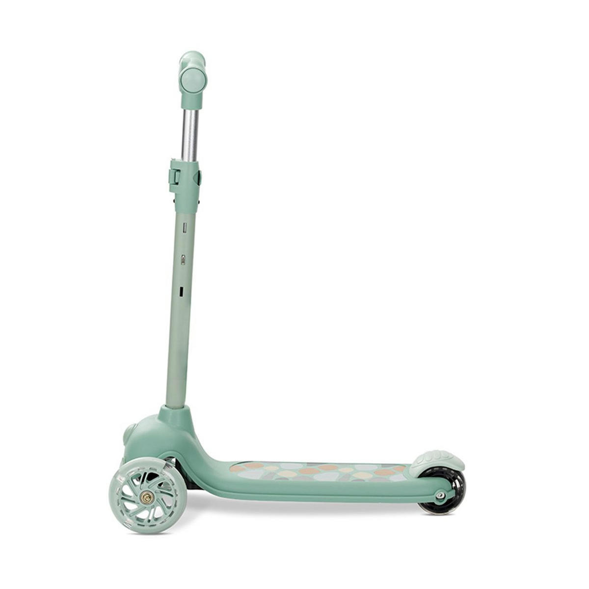 KINDERROLLER Jetster PU-Rollen hellgrün ABEC-9 Lenker abnehmbar höhenverstellbar - Grün, Kunststoff (54/27/77cm) - Lorelli