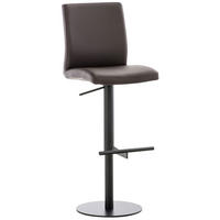 BARHOCKER Lederlook Braun - Schwarz/Braun, Textil/Metall (40/93/49cm) - CLP