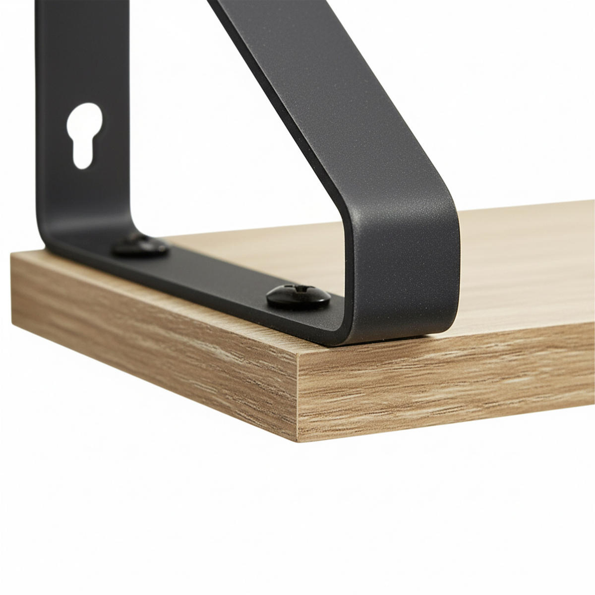 WANDREGAL-SET - Hellbraun, Holzwerkstoff/Metall (40/11/12cm) - Relaxdays