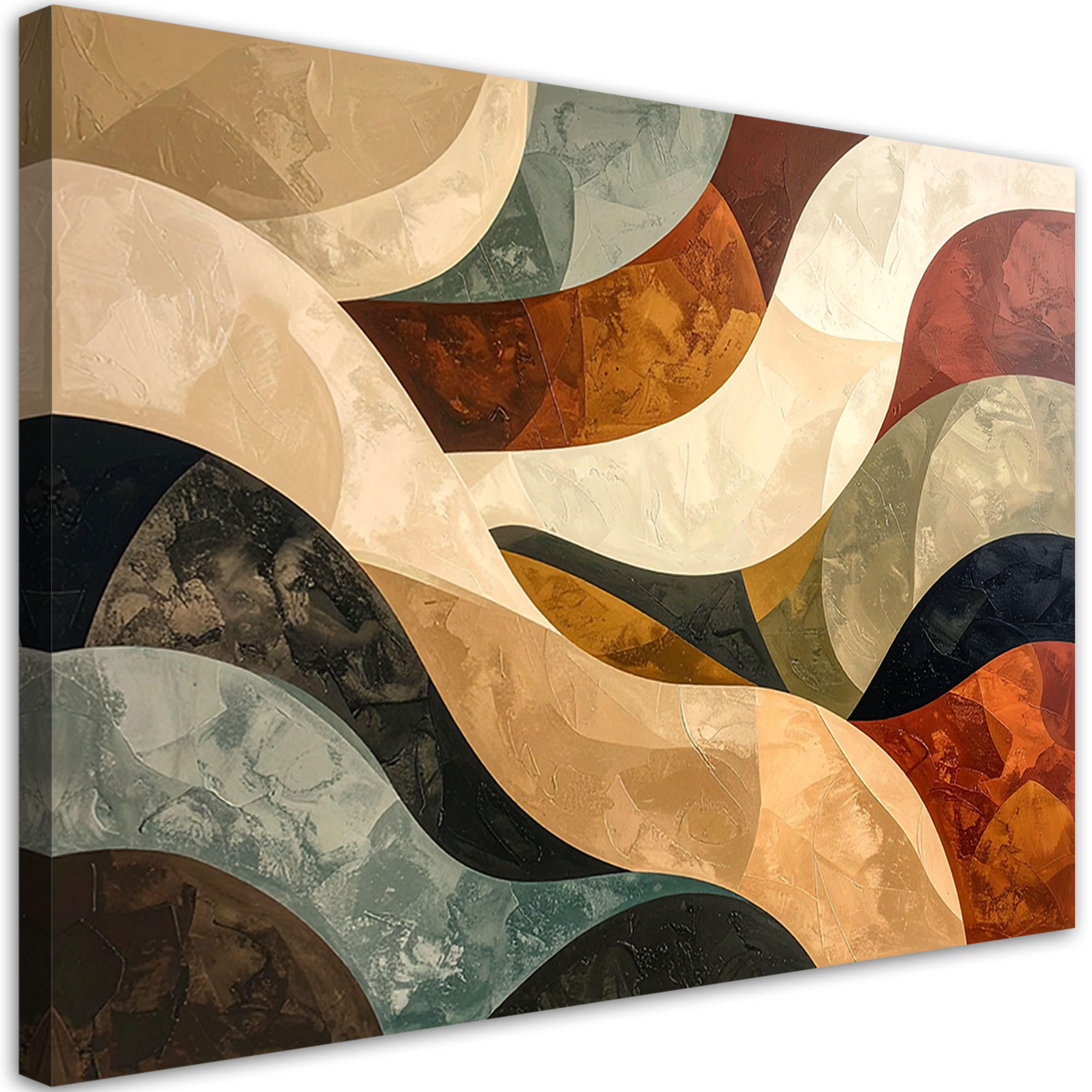 LEINWANDBILD Abstraktion 120x80cm - Braun, Textil (120/80cm) - Feeby