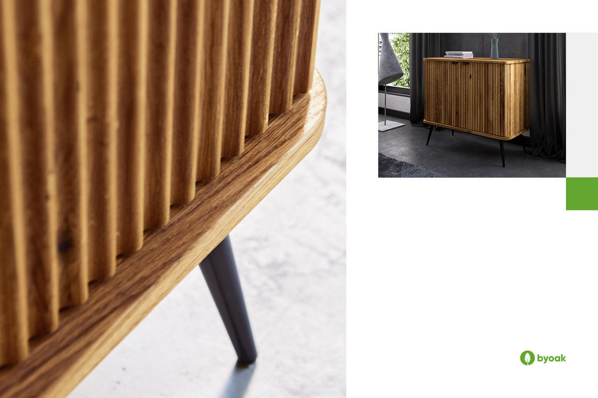 KOMMODE LINA - Kernbuche, Holz (97/87/46cm) - byoak