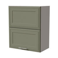 KLAPPHÄNGESCHRANK Salo W8B/60-AV Weiß / Reed Green Matt 60 / 32,5 / 72cm - Weiß/Grün, Holz/Holzwerkstoff (60/72/32.5cm) - Feldmann-Wohnen