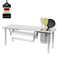 KÜCHENREGAL, silber, Edelstahl - Edelstahlfarben, Metall (56/19/20cm) - bremermann