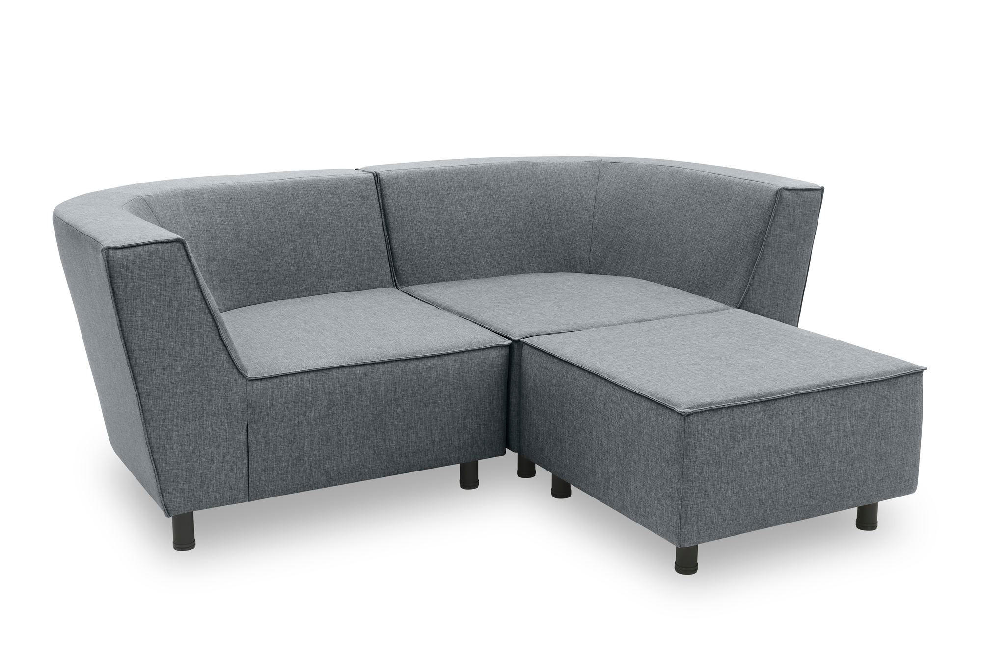 GARTENLOUNGE-SET 2 Brandie 206x77x176 mit Outdoorbezug in dunkelgrau - Grau, Kunststoff (206/77/176cm) - 58aufmkessel