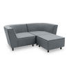 GARTENLOUNGE-SET 2 Brandie 206x77x176 mit Outdoorbezug in dunkelgrau - Grau, Kunststoff (206/77/176cm) - 58aufmkessel