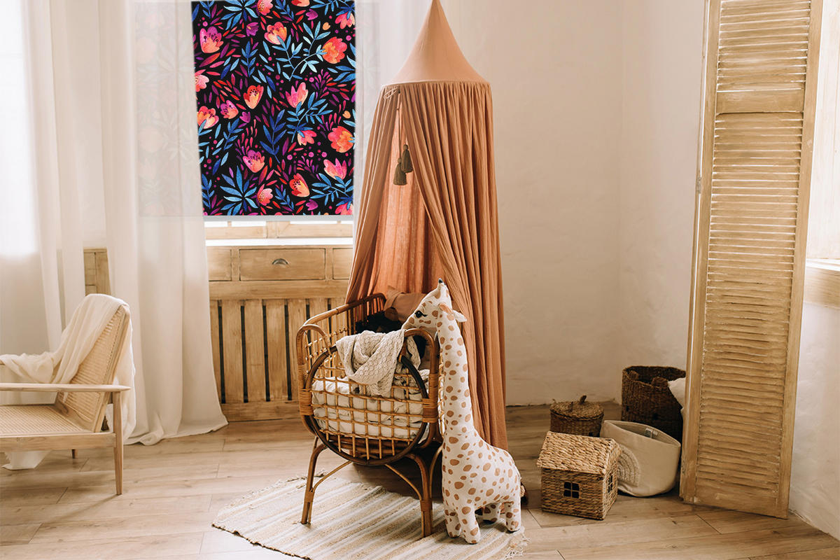 VNÚTORNÁ roleta - okenná roleta - roleta - 140x140 cm - Mak - červená, plast (140/140/0.5cm) - TULUP