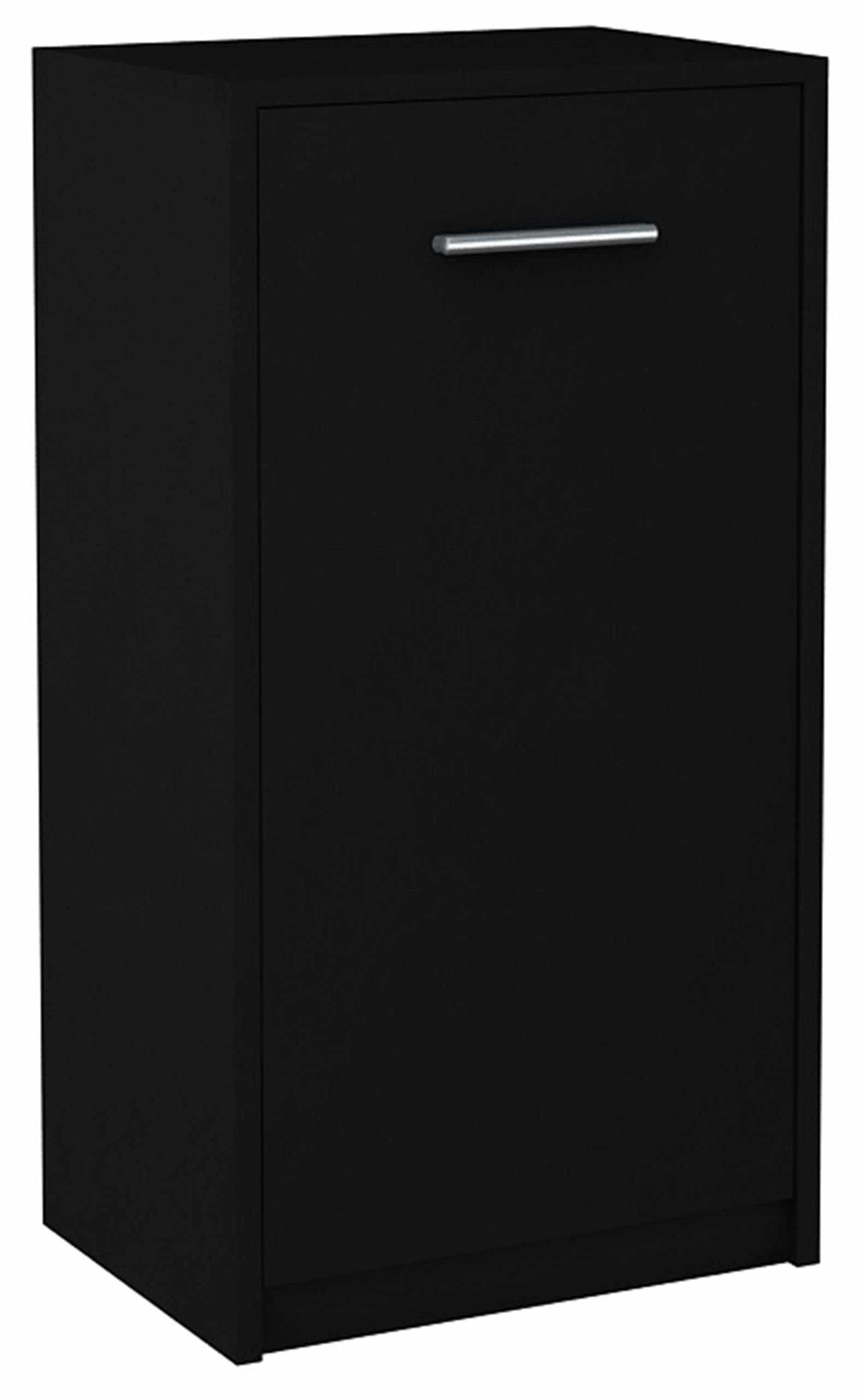 KOMMODE Bodo 1D Schwarz 40/35/75 cm Elegant - Schwarz, Holzwerkstoff (40/75/35cm) - Matkam Möbel