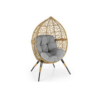 GARTENSTUHL ALYS Boho, beige/grau - Beige/Grau, Kunststoff (150/55/91cm) - KONSIMO®