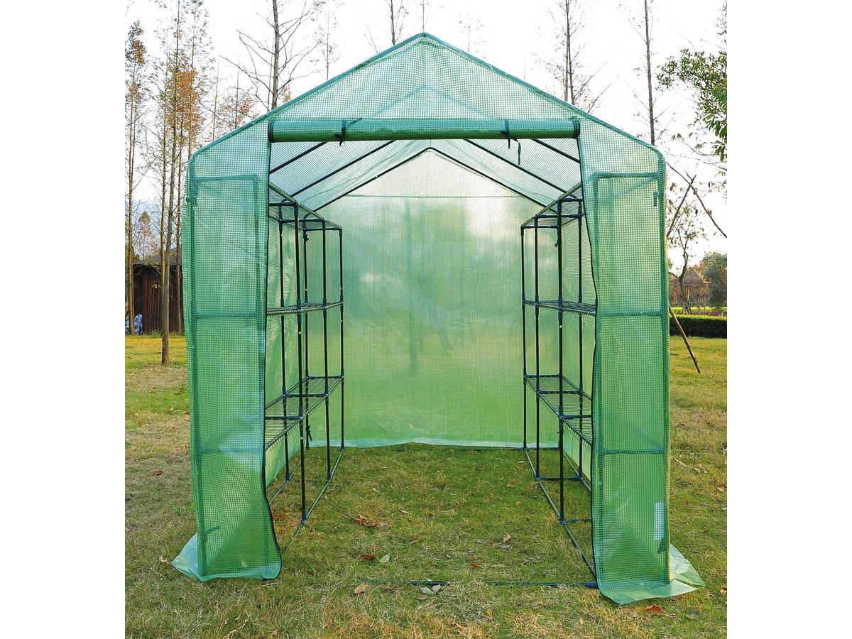 GEWÄCHSHAUSFOLIE Grün - Grün, Kunststoff (250/210/170cm) - Habitat Garten