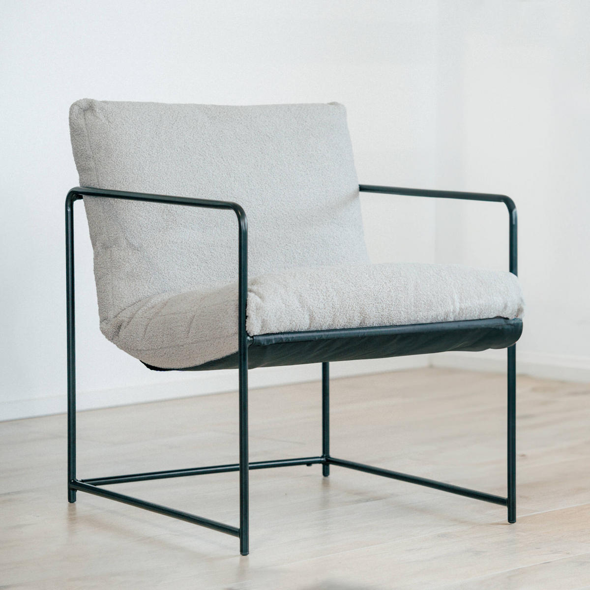 SESSEL 2er Set Stoff Grau 61x67h75 cm - Grau, Metall (61/75/67cm) - DMORA