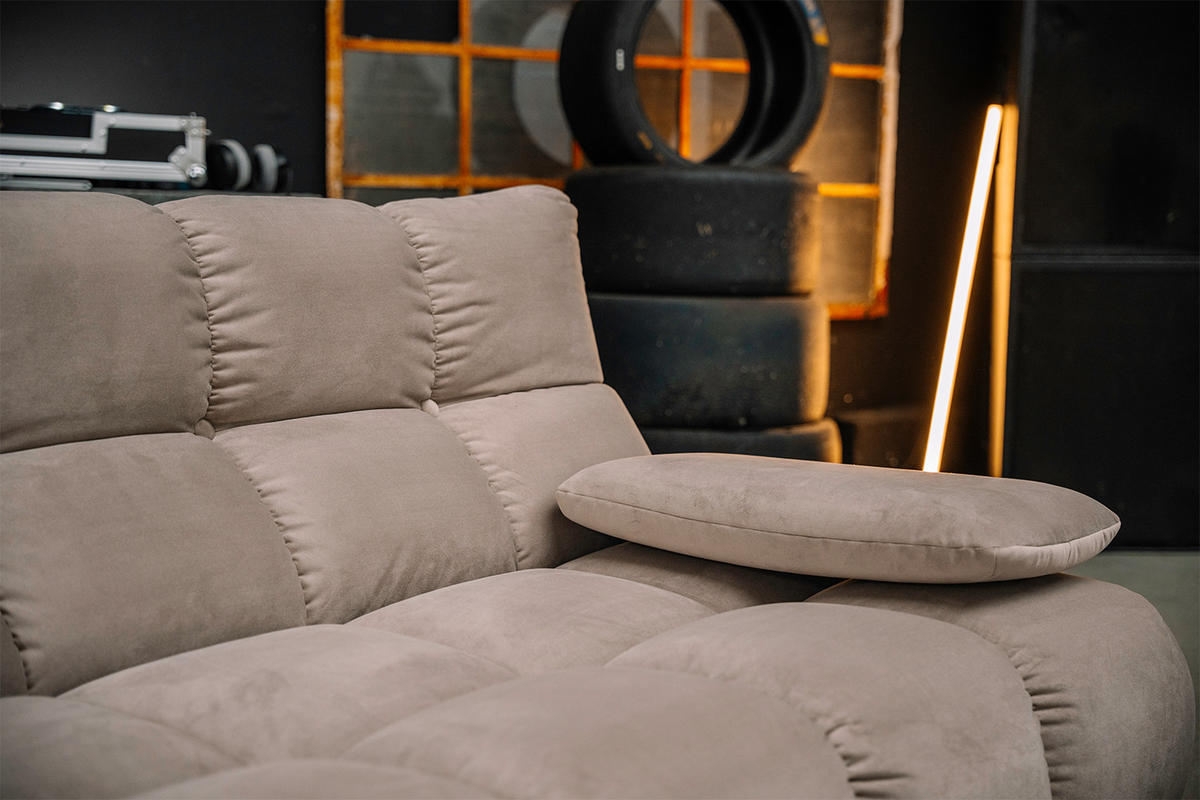 ECKSOFA VIVIEN Braun Velvet - Dunkelbraun/Schwarz, Kunststoff/Textil (290/178cm) - KAWOLA