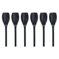 LED AUSSENLEUCHTE Solarleuchte Schwarz Modern 6er Set - Schwarz, Kunststoff (9.5/50/9.5cm)