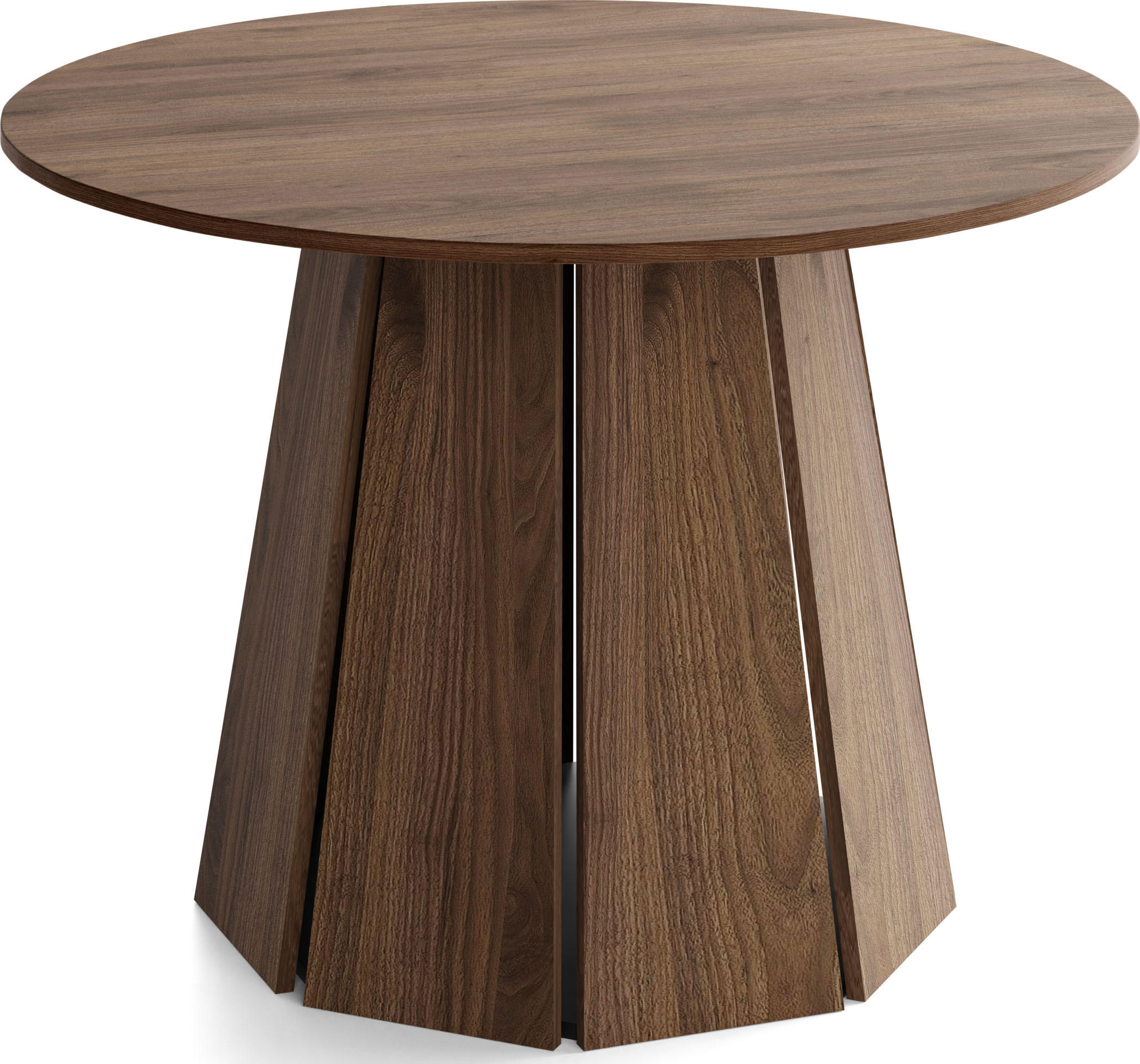 ESSTISCH Lunda rund ausziehbar verlängerbar, Wallnuss Dunkelbraun 120/120/76 cm - Nussbaumfarben/Schwarz, Holzwerkstoff (120/120/76cm) - WFL GROUP