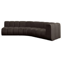 ECKSOFA modulares Sofa Karex-L1 - 308x194x70 cm Braun - Braun, Holzwerkstoff/Textil (308/194cm) - ALTDECOR
