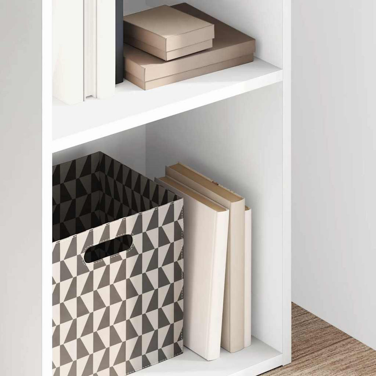 BÜCHERREGAL mit 4 Fächern 40/30/152 cm aus Holzwerkstoff Weiß - Weiß, Holz (40/152/30cm) - vidaXL