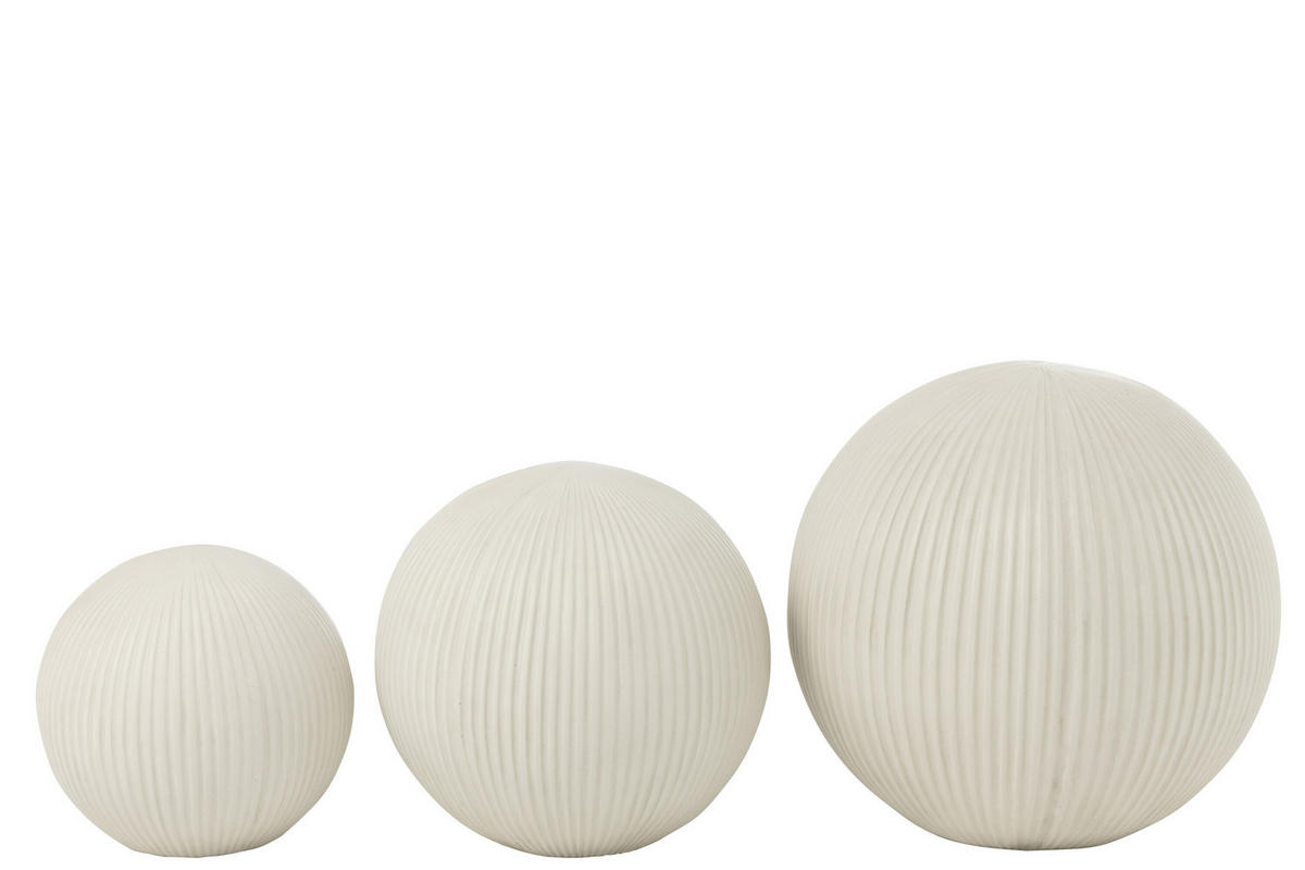 DEKO-OBJEKTE ORCLAYA - Töpferei - Weiß - L - Weiß, Keramik (39.5/37.5/39.5cm) - J-Line