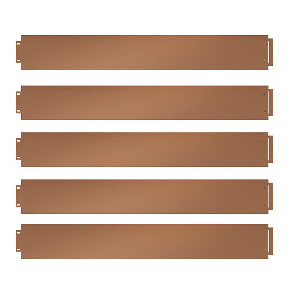 RASENKANTE Braun 100 x 14 cm 45 Meter - Braun, Metall (100/14/0.7cm) - Vicco