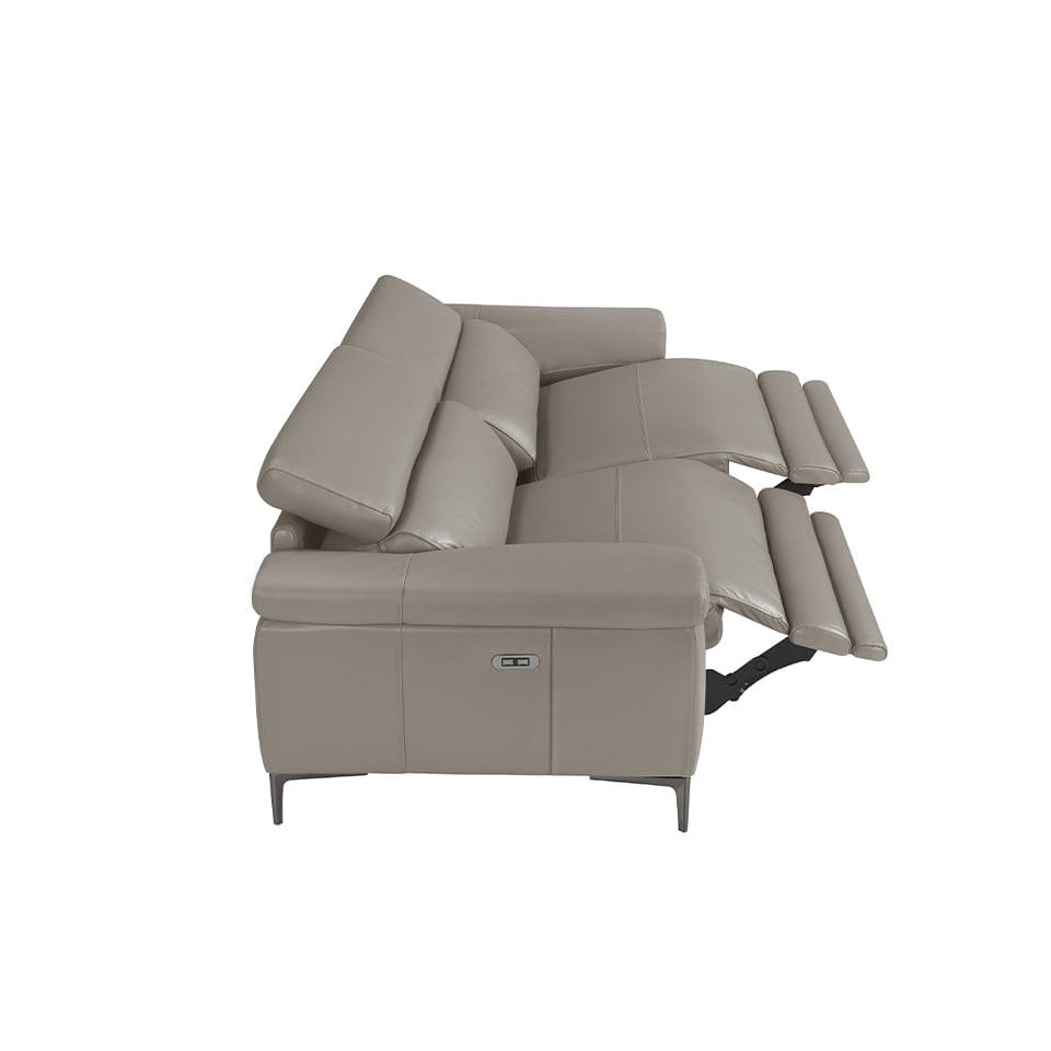 Thumbnail - Angel Cerda Sofa, Dunkelgrau, Grau, Leder, 170x97x102 cm, Wohnzimmer, Sofas & Couches, Sofas, 2-Sitzer Sofas