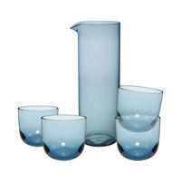 TRINKGLÄSER MIT KARAFFE Like Glass Ice 5er Set - Blau, Glas - like.Villeroy & Boch