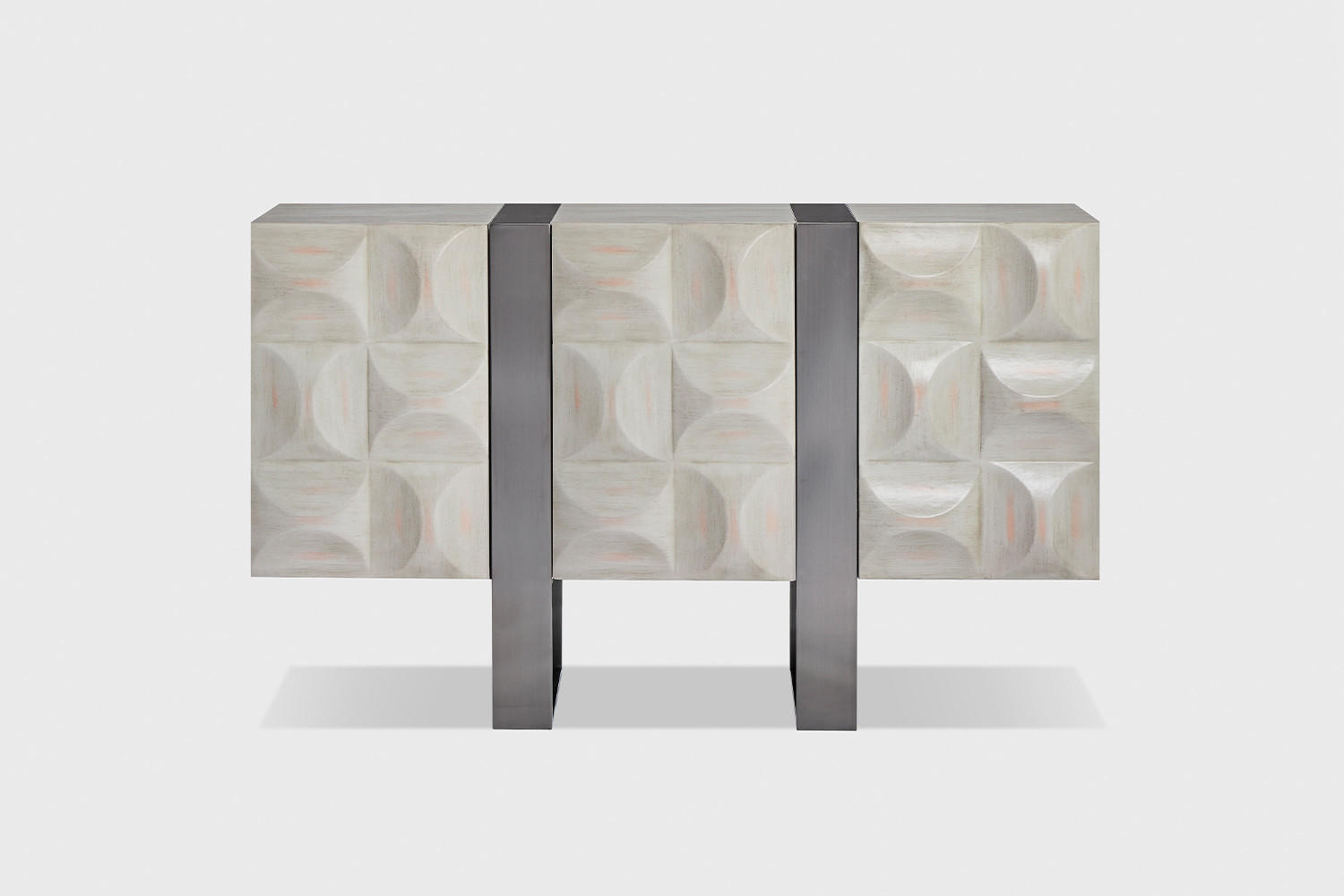 SIDEBOARD MARGO Grau Holz - Grau, Holz/Metall (140/85/40cm) - KAWOLA