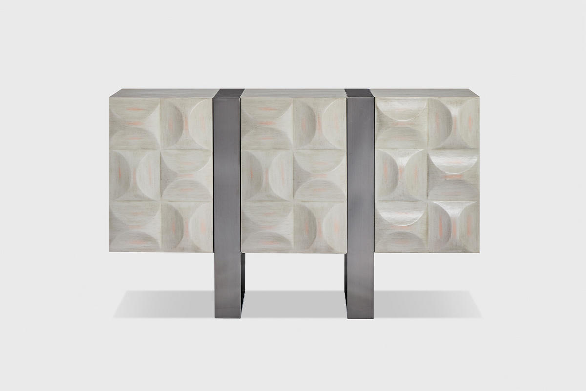 SIDEBOARD MARGO Grau Holz - Grau, Holz/Metall (140/85/40cm) - KAWOLA