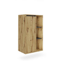 MIDISCHRANK Viola Artisan/Grau 50 x 86 cm mit offenen Regalen - Hellgrau/Grau, Holzwerkstoff (50/86/33cm) - Vicco