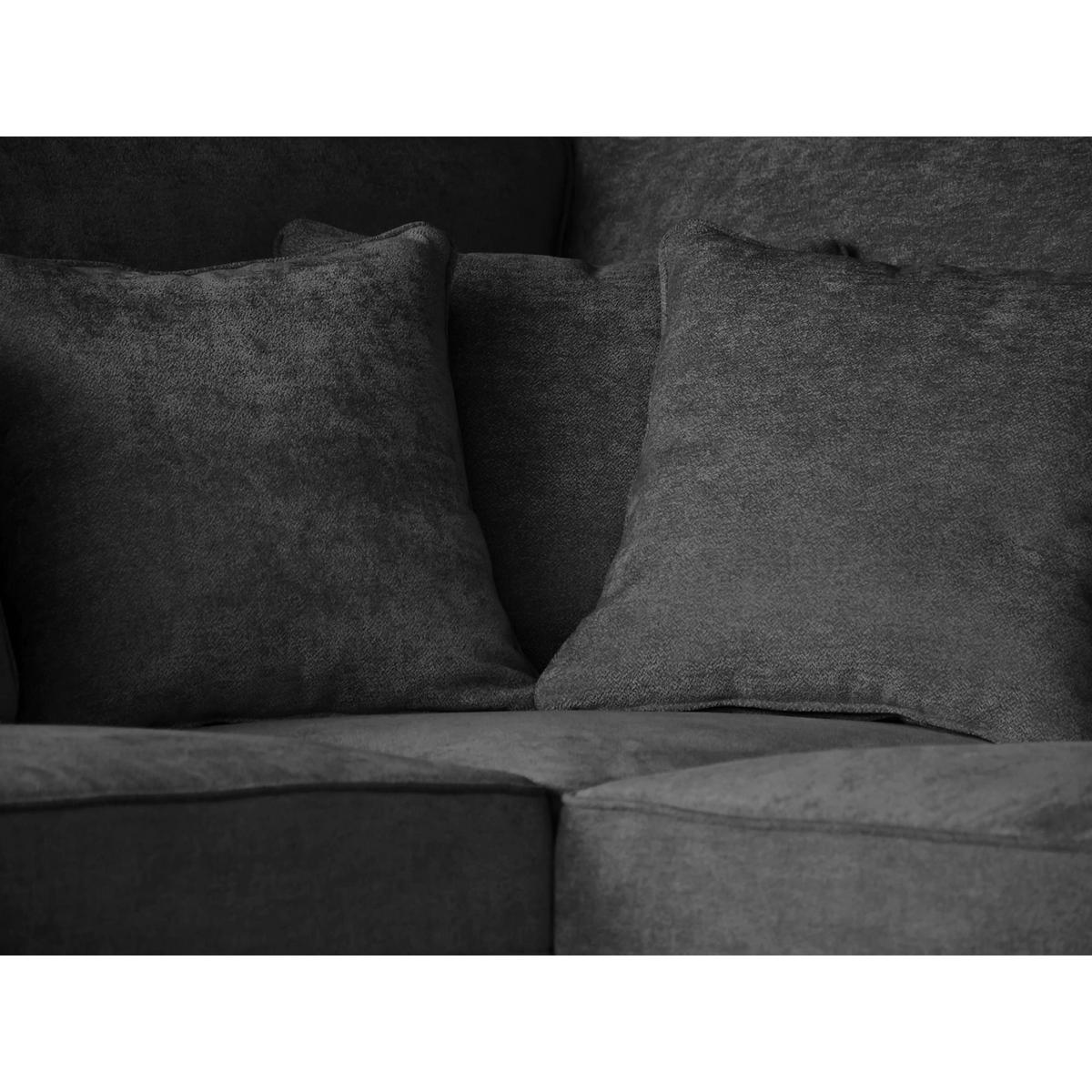 ECKSOFA Parma ohne Schlaffunktion dunkelgrau links - Dunkelgrau/Schwarz, Textil (314/224cm) - Beautysofa