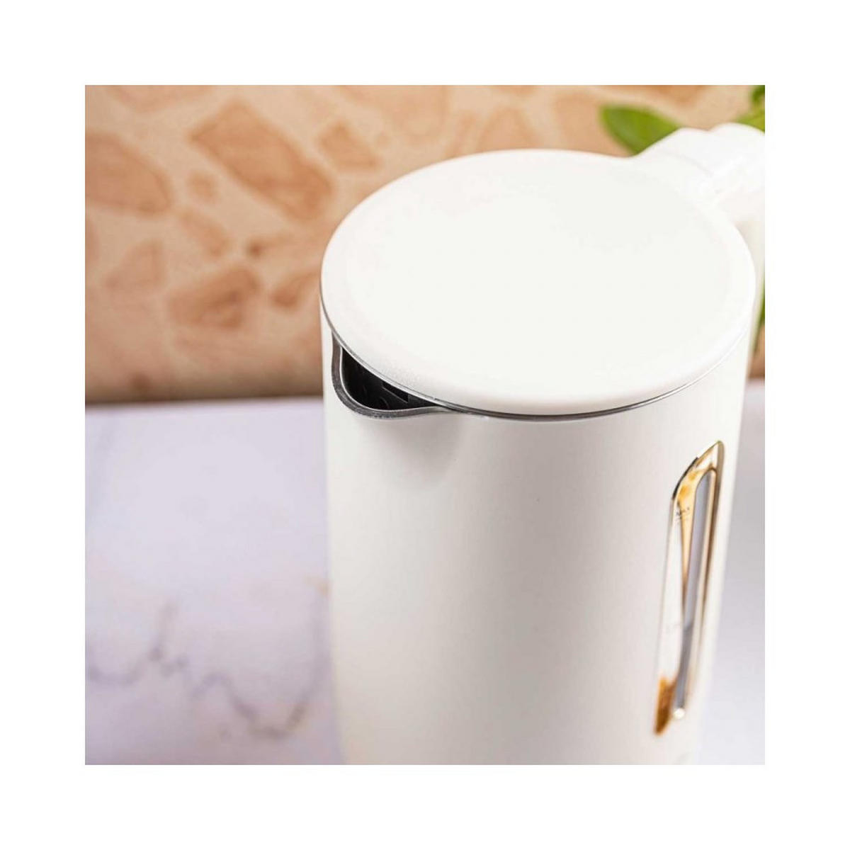 WASSERKOCHER ELEKTRISCH Creme 15.5/21/25 cm 66080 - Creme, Metall (21/25/15.5cm) - Klausberg 