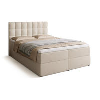 BOXBETT Detroit mit Topper 140/200 Ecru - Ecru, Holzwerkstoff/Textil (140/200cm) - Bromarkt
