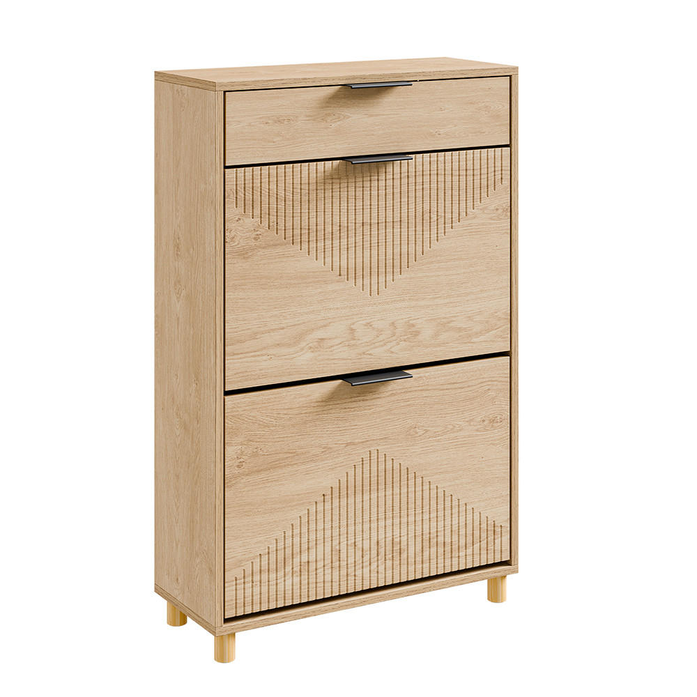 SKÅP för skor Ljus ek 95x60x24cm Ekfärgad 95/24/60 cm