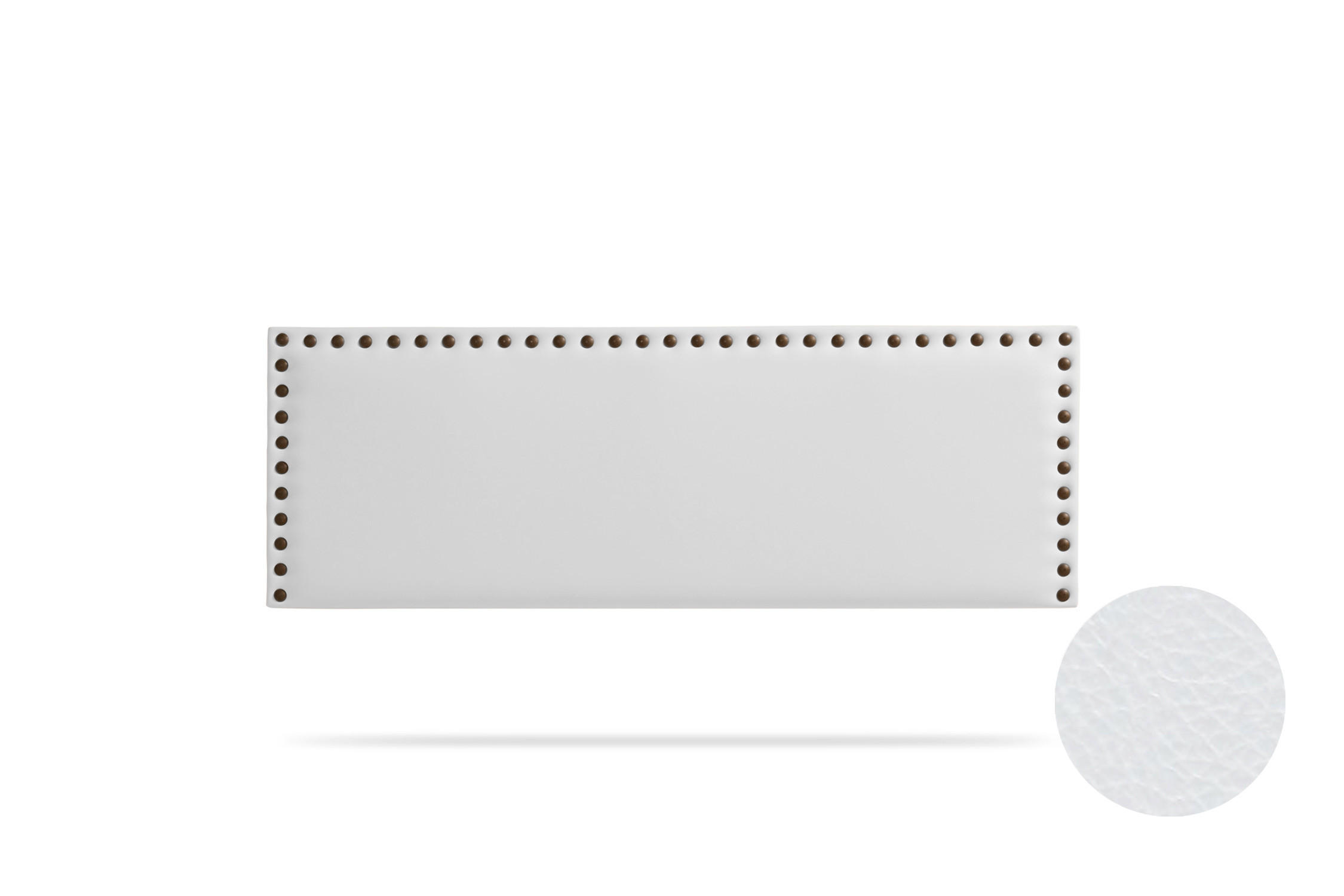 KOPFTEIL gepolstert MODENA Kunstleder 145x55x8 cm - Weiß - Moonia - Weiß, Holz (145/8/55cm)