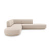 WENDBARES-ECKSOFA Miley aus Chenille-Stoff beige 5 Sitzplätze - Beige, Textil (248/248cm) - Micadoni