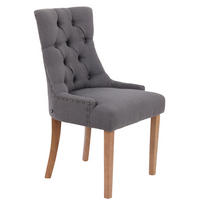 ESSZIMMERSTUHL Aboli Stoff, antik-hell Dunkelgrau - Hellbraun/Dunkelgrau, Holz/Textil (55/92/58cm) - TPFLiving