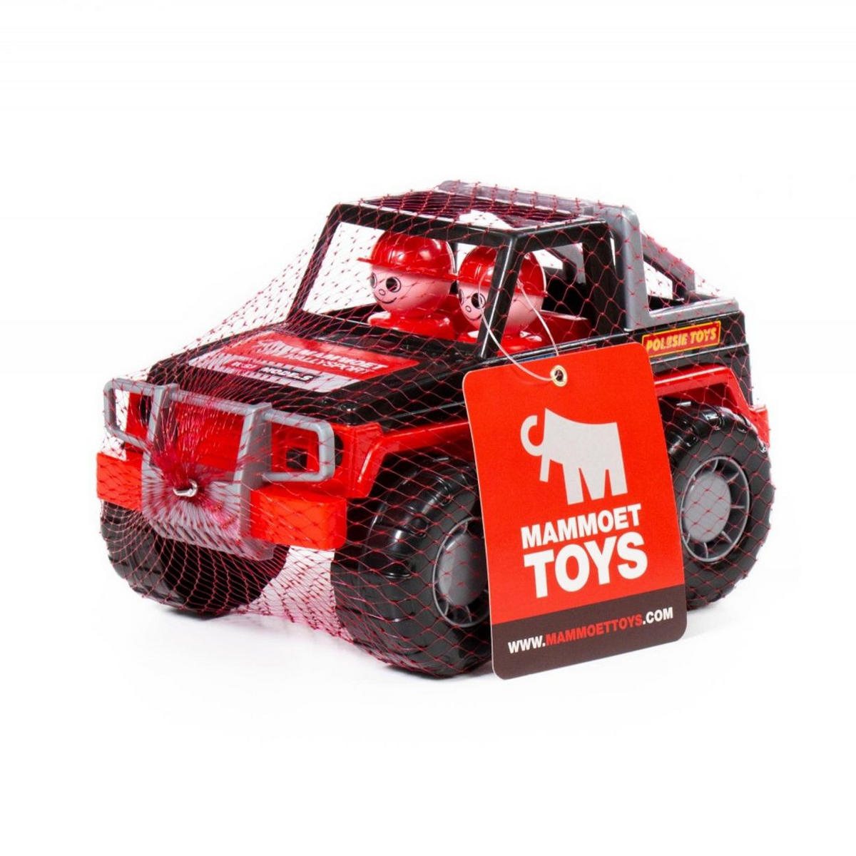SPIELZEUGAUTO Spielzeug-Jeep 64325 rot 23,5 cm lang, zwei Figuren, bewegliche Räder, ab 12 Monaten, Jeep - Rot, Kunststoff (14/13/23cm) - Polesie