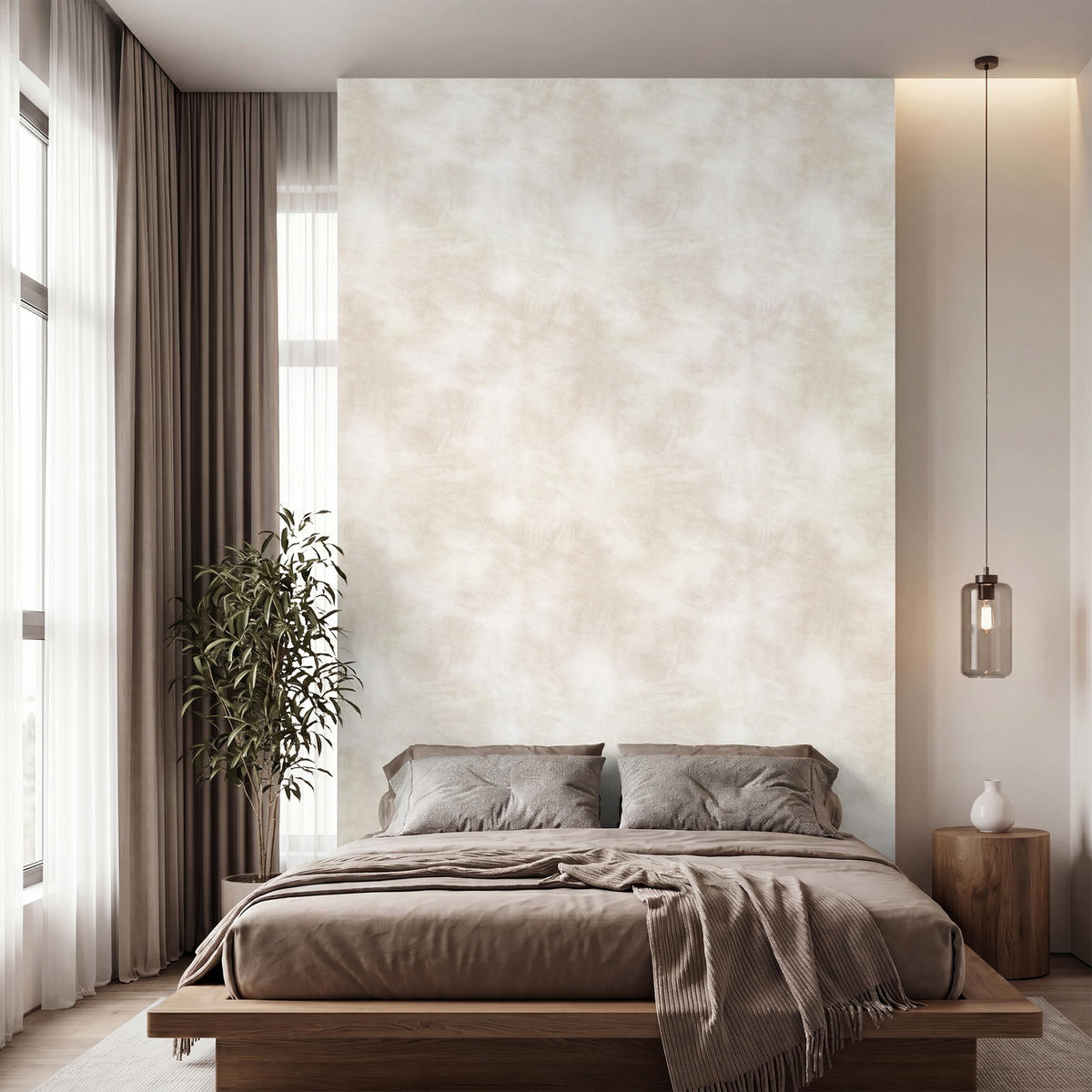 TAPETE - Dezent - Textur - Beige - 160x280 cm - Creme, Papier (160/280cm) - OnlyWow
