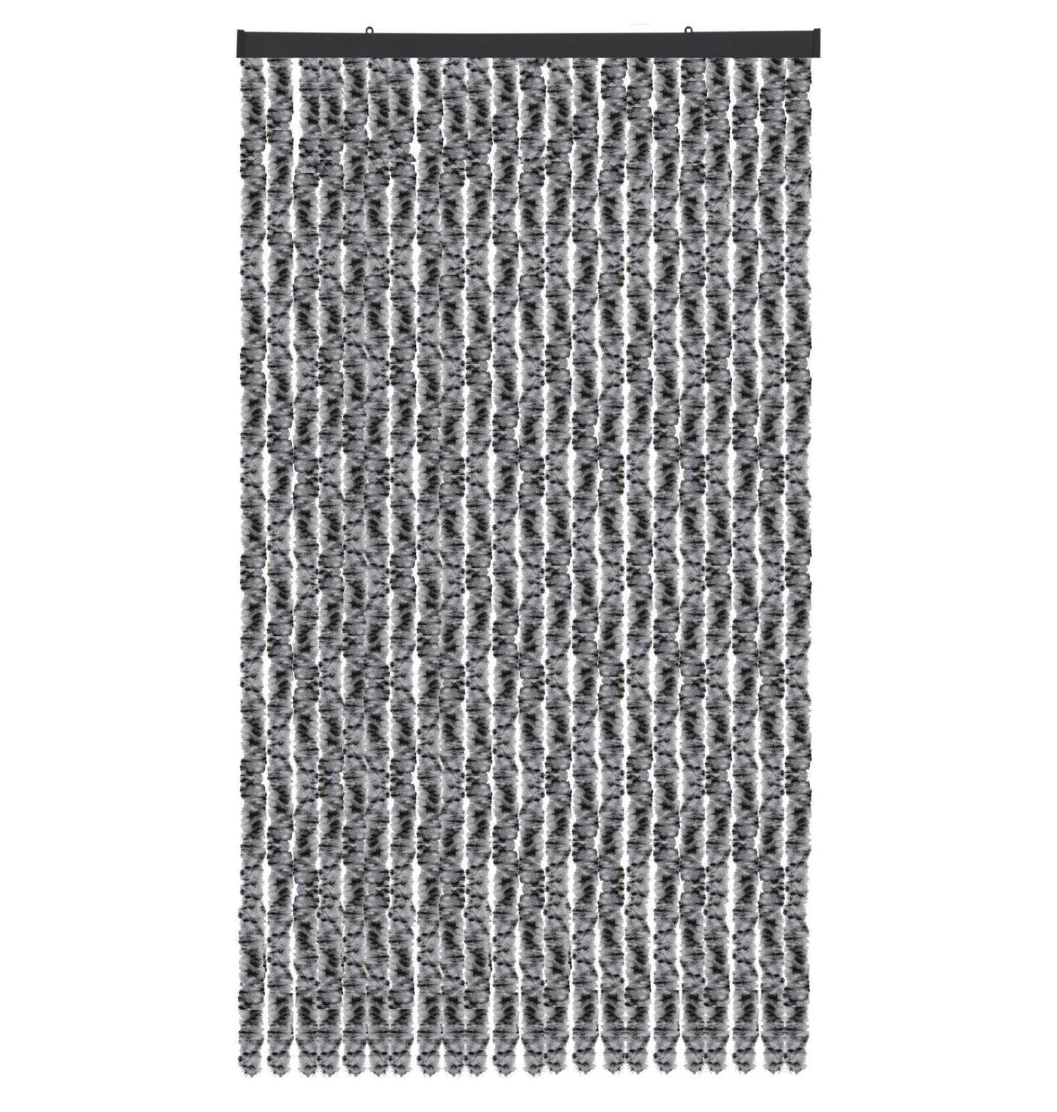 FLAUSCHVORHANG (100x220 cm) Türvorhang in "Meliert Schwarz-Grau-Weiß" - Multicolor, Kunststoff (100/2/220cm) - Arsvita