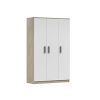 KINDERKLEIDERSCHRANK INGE 19 120/192/50 cm Weiß+Sonoma/Grau - Weiß/Grau, Holzwerkstoff (120/192/50cm) - Deine Möbel 24