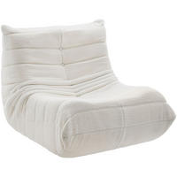 RELAXSESSEL Logo, 95 x 100 x 75 cm, Bouclé creme - Creme, Textil (95/75/100cm) - tectake